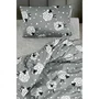 Parure de lit King 240 x 220 cm, housse de couette et 2 taies d'oreiller 60x60 cm, 65% coton 35% polyester, gris
