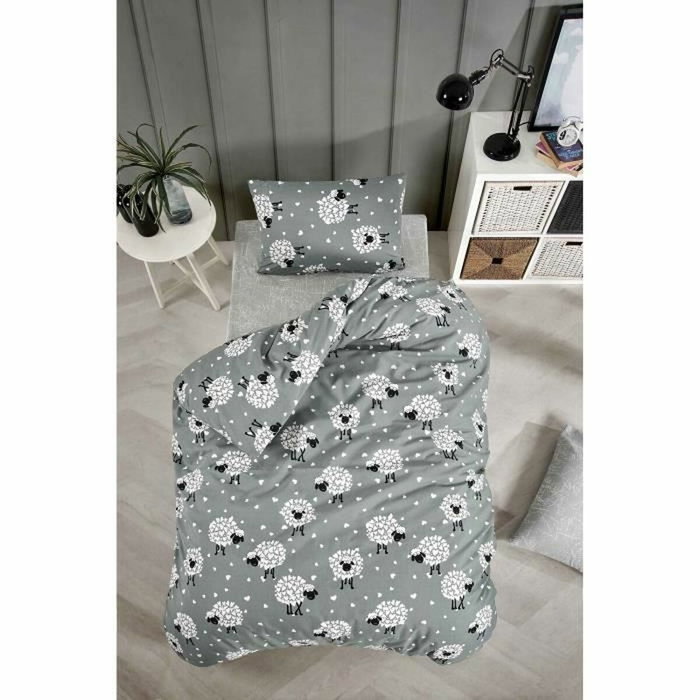BigBuy Home Parure de couette Gris Lit king size 3 Pièces BigBuy Home Parure de couette Gris Lit king size 3 Pièces