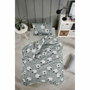 BigBuy Home Parure de couette Gris Lit king size 3 Pièces