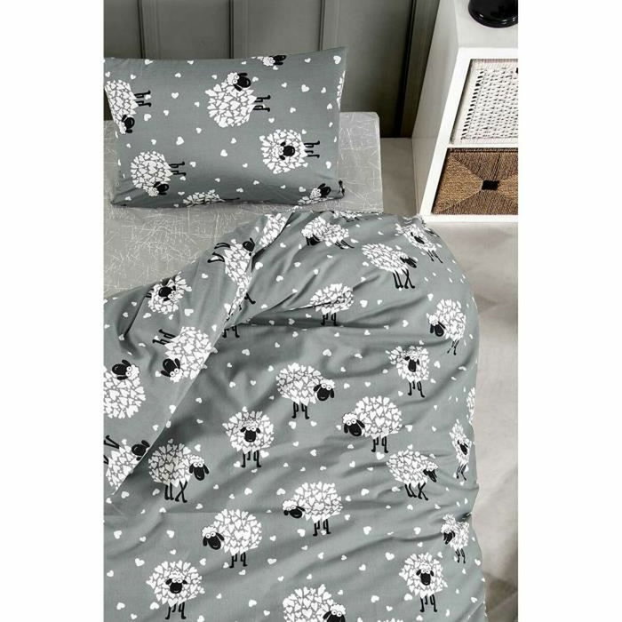 BigBuy Home Parure de couette Gris Lit king size 3 Pièces BigBuy Home Parure de couette Gris Lit king size 3 Pièces