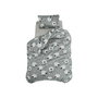 BigBuy Home Parure de couette Gris Lit king size 3 Pièces