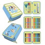 Cerdá Plumier Bluey 3 compartiments à fermeture éclair avec 43 pièces, pour enfants à partir de 3 ans