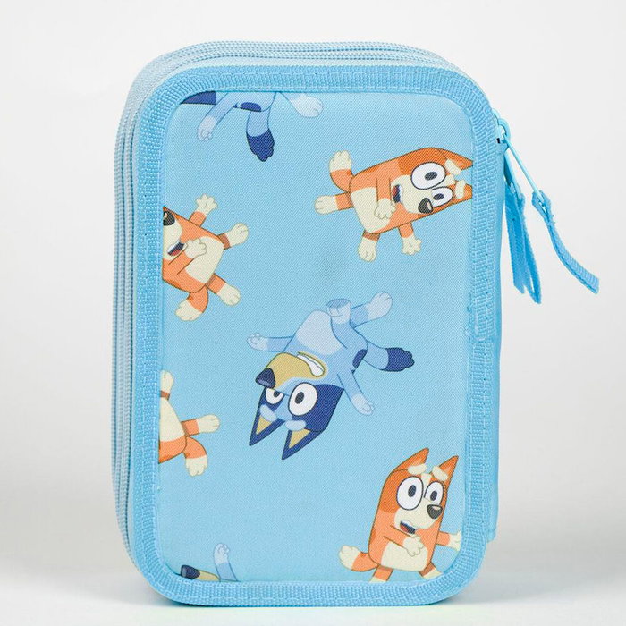 Cerdá Plumier Bluey 3 compartiments à fermeture éclair avec 43 pièces, pour enfants à partir de 3 ans Cerdá Plumier Bluey 3 compartiments à fermeture éclair avec 43 pièces, pour enfants à partir de 3 ans