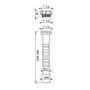 Prhie Tube de vidange flexible extensible 1"1/4 x 32-40 mm blanc avec adaptateur 1"1/4 à 1"1/2 et écrou métallique
