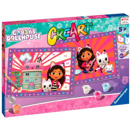Ravensburger Kit de Peinture par Numéros Creart Junior - La Casa De Gabby, Série 23715, pour Enfants dès 5 Ans