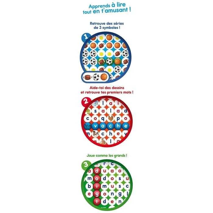 Goliath Jeu de Plateau Mots Mêlés Junior 70541.006 - Version Enfants avec Socle, Fiches et Lentilles de Couleurs