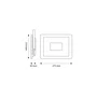 Projecteur LED exterieur IP66 100W, 10000 lumens, 4000K, reglable, portee 30-35m, pour murs, pergolas, terrasses