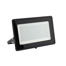 Projecteur LED exterieur IP66 100W, 10000 lumens, 4000K, reglable, portee 30-35m, pour murs, pergolas, terrasses