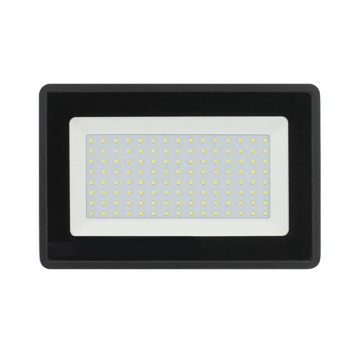 Projecteur LED exterieur IP66 100W, 10000 lumens, 4000K, reglable, portee 30-35m, pour murs, pergolas, terrasses