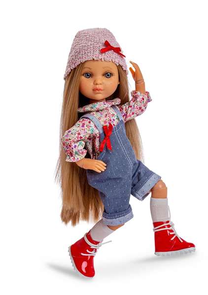 Berjuan 5820-21 - Éva Articulée, Petite Poupée Mannequin Articulée en Tenue de Denim, Âge 3 ans et plus
