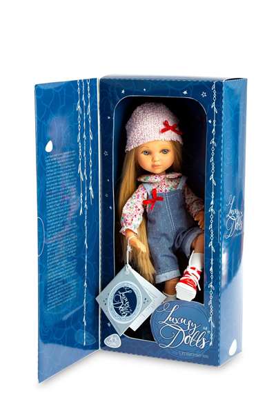 Berjuan 5820-21 - Éva Articulée, Petite Poupée Mannequin Articulée en Tenue de Denim, Âge 3 ans et plus