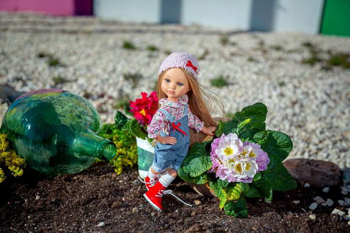 Berjuan 5820-21 - Éva Articulée, Petite Poupée Mannequin Articulée en Tenue de Denim, Âge 3 ans et plus