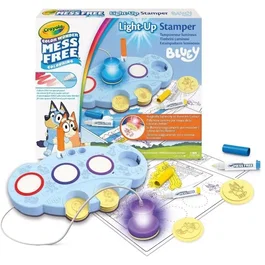 Crayola - Color Wonder - Magic Light-Up Stamper - Bluey - Tampons lumineux avec encre sans taches dès 3 ans