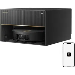 Dreame X50 Master Robot aspirateur laveur avec base 8-en-1, navigation 3DAdapt AI, franchissement 6 cm, serpillière à eau chaude, lampe UV, 20 000 Pa