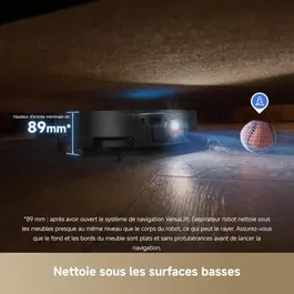 Dreame X50 Master Robot aspirateur laveur avec base 8-en-1, navigation 3DAdapt AI, franchissement 6 cm, serpillière à eau chaude, lampe UV, 20 000 Pa