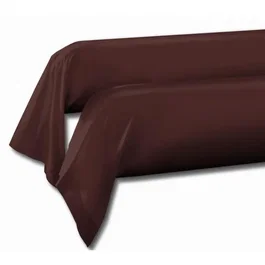 Lovely Home Lot de 2 taies de traversin 85 x 185 cm Marron Chocolat