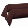 Lovely Home Lot de 2 taies de traversin 85 x 185 cm Marron Chocolat
