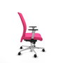 Piqueras Y Crespo Chaise de Bureau Albacete Confidente, Similpeau Rose, Mécanisme Sincro