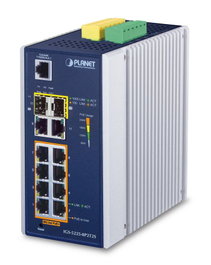 Planet IGS-5225-8P2T2S Commutateur Ethernet géré L2+ Industriel 8 ports PoE+ 10/100/1000T et 2 ports SFP
