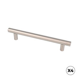 Rei Poignée de meuble type anse, acier inoxydable, nickel satiné, modèle 891h, 168x12x32 mm, 4 unités
