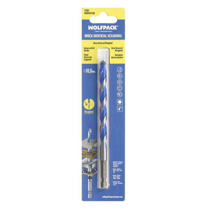 WOLFPACK LINEA PROFESIONAL Mèche universelle hexagonale 10,0 mm