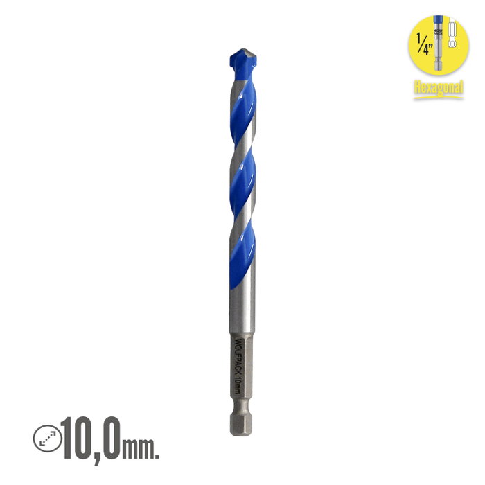 WOLFPACK LINEA PROFESIONAL Mèche universelle hexagonale 10,0 mm