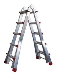 Échelle télescopique articulée 4x5 en aluminium multiposition extensible