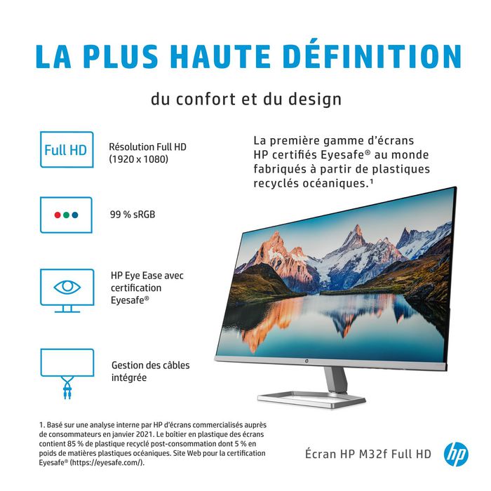 HP M32f Écran Full HD 31,5 pouces