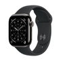 Apple Watch Series 11 GPS + Cellular 42mm Titane Ardoise et Bracelet Sport Noir M/L