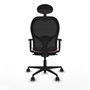 Piqueras y Crespo Chaise de Bureau Jorquera Rose et Noir avec Appui-tête