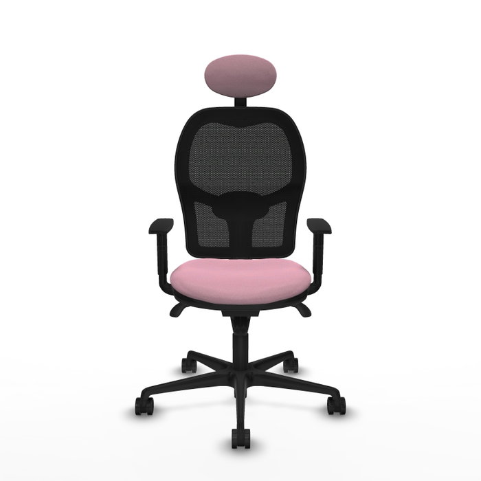 Piqueras y Crespo Chaise de Bureau Jorquera Rose et Noir avec Appui-tête