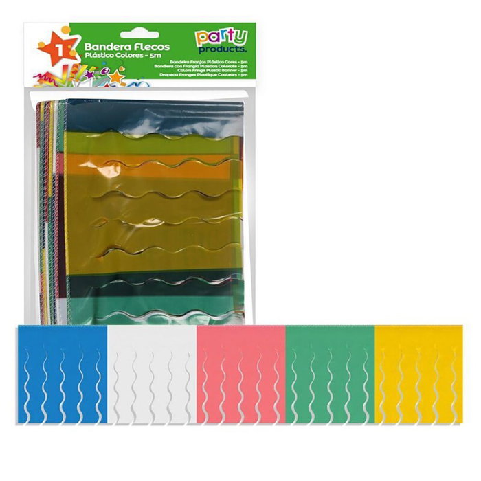 Party Products Bannière à franges plastique multicolore 5m