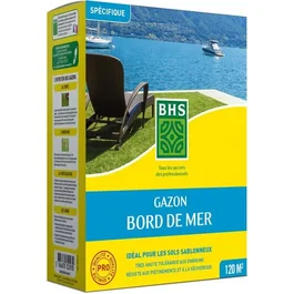 BHS Gazon Bord de Mer - Semences de gazon résistantes au vent, à la sécheresse et à la salinité - Mélange Ray Grass anglais, Fétuques - 3kg