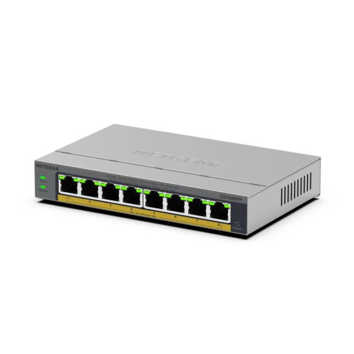 Netgear GS108EPP-100EUS Switch Gigabit Ethernet PoE+ 8 Ports avec Port SFP, Gestionable ProSAFE