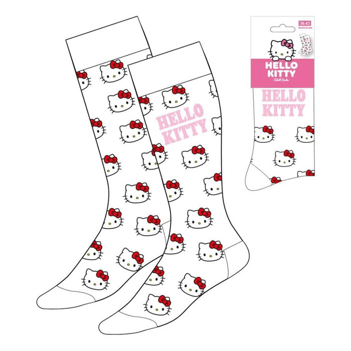 Cerdá Chaussettes Hello Kitty Face Blanc 36-43