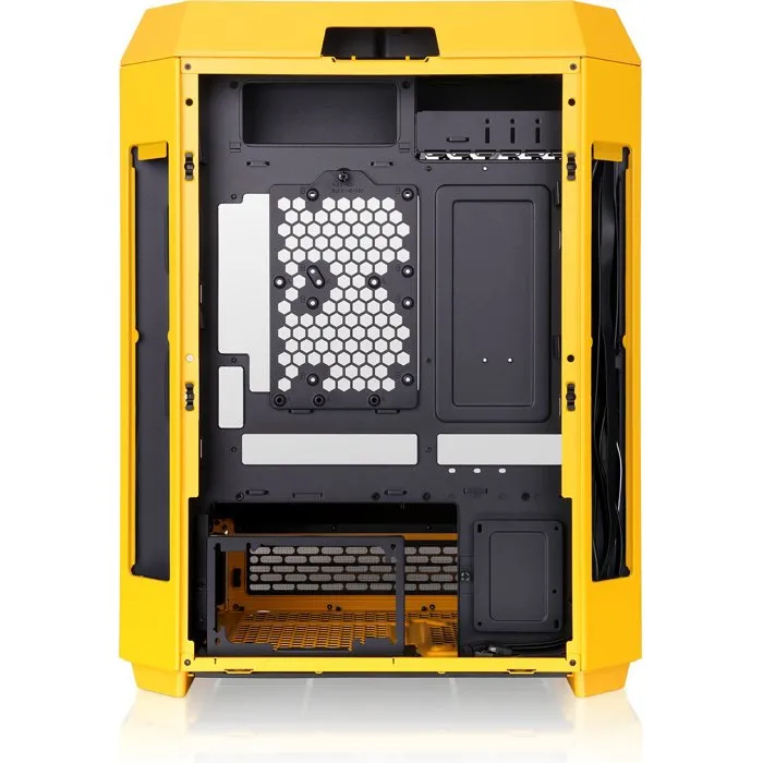 Thermaltake CA-1Z1-00M4WN-00 The Tower 600 Boîtier PC Moyen Tour ATX (sans alimentation) - 2x140mm, USB-C, Verre trempé, Jaune Bumblebee