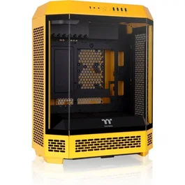 Thermaltake CA-1Z1-00M4WN-00 The Tower 600 Boîtier PC Moyen Tour ATX (sans alimentation) - 2x140mm, USB-C, Verre trempé, Jaune Bumblebee