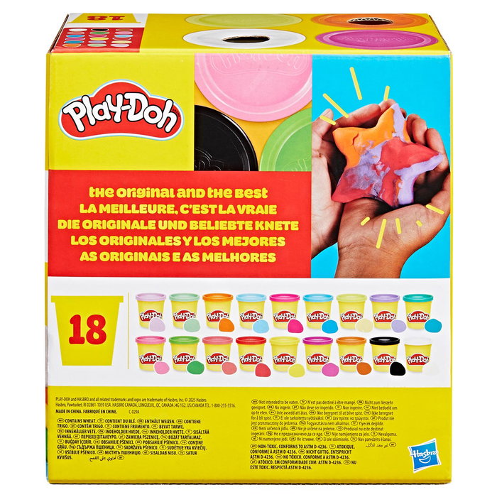PLAY-DOH Pack de 18 pots de pâte à modeler G0522 Hasbro - Multilingue