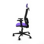Piqueras Y Crespo Bormate - Chaise de bureau ergonomique Lila et Noir avec mécanisme asynchrone