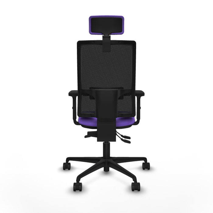 Piqueras Y Crespo Bormate - Chaise de bureau ergonomique Lila et Noir avec mécanisme asynchrone
