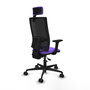 Piqueras Y Crespo Bormate - Chaise de bureau ergonomique Lila et Noir avec mécanisme asynchrone