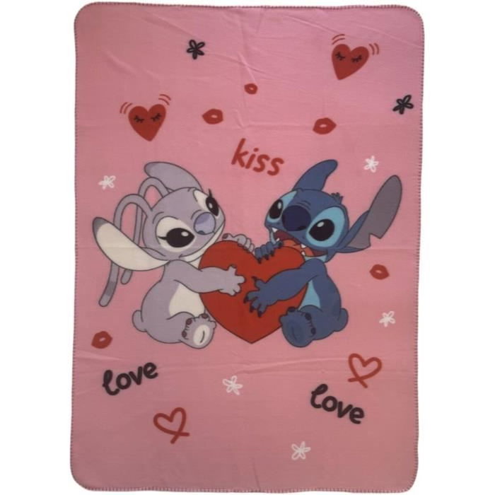 Stitch Couverture Stitch & Angel Bleu Rose Stitch Couverture Stitch & Angel Bleu Rose