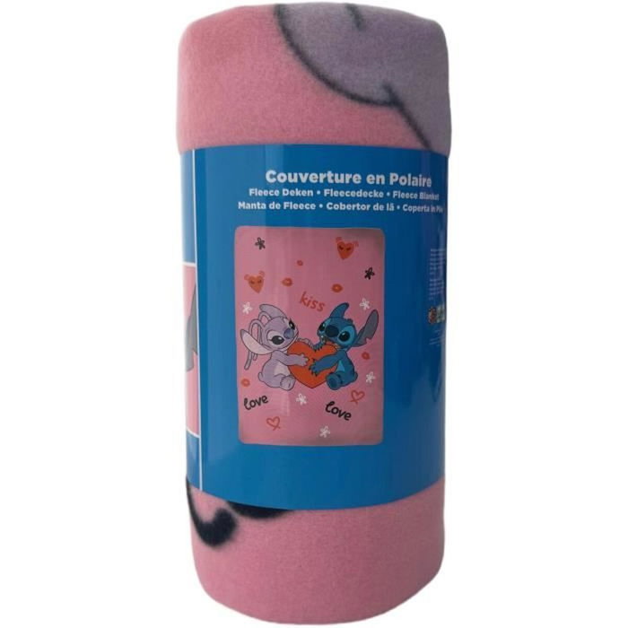 Stitch Couverture Stitch & Angel Bleu Rose Stitch Couverture Stitch & Angel Bleu Rose
