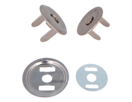 Innspiro Fermoir Magnétique Rond Laiton Argent Vieilli 14 mm