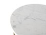 GINER Y COLOMER - Table basse ronde en marbre blanc et aluminium doré, base en métal tissé, fabriquée à la main