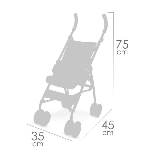 Decuevas - Chaise de poupée grande pour poupées jusqu'à 52 cm - Verona - 35x45x75 cm - Métal, plastique, polyester