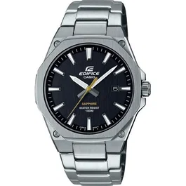 Montre Casio Edifice EFR-S108D-1AVUEF Homme Gris, Boitier Acier, Bracelet Acier, Verre Saphir, Etanche 10 bars, Indicateur Date