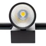 BX3 LIGHT Projecteur sur Rail LED 30W 2538Lm CRI90 3000K Trifasique UGR17 Noir 50 000h - BX3-TR30W-BLACK-WW