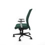 Piqueras Y Crespo Silla Albacete confidente, Vert bouteille, Mécanisme Sincro, Bras 1D, Roues 65mm