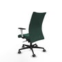 Piqueras Y Crespo Silla Albacete confidente, Vert bouteille, Mécanisme Sincro, Bras 1D, Roues 65mm
